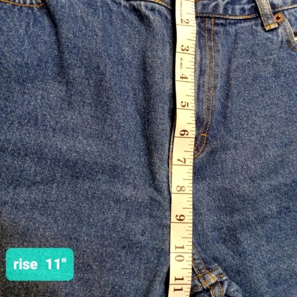 Vintage 90s Route 66 Jean Straight Mid Rise Girl 12A Fit 32x29 Dark Wash Blue - Picture 8 of 10
